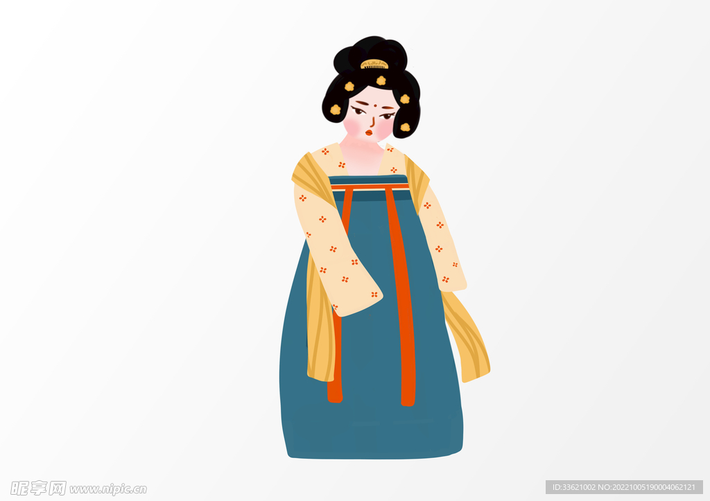 唐朝仕女图  