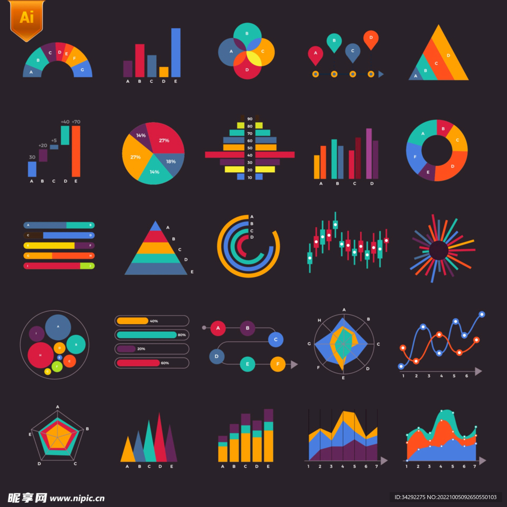 统计图表素材