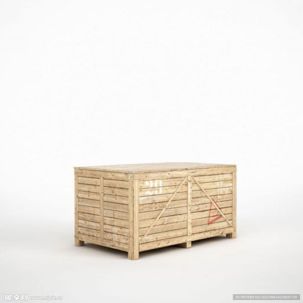 C4D模型木头箱子