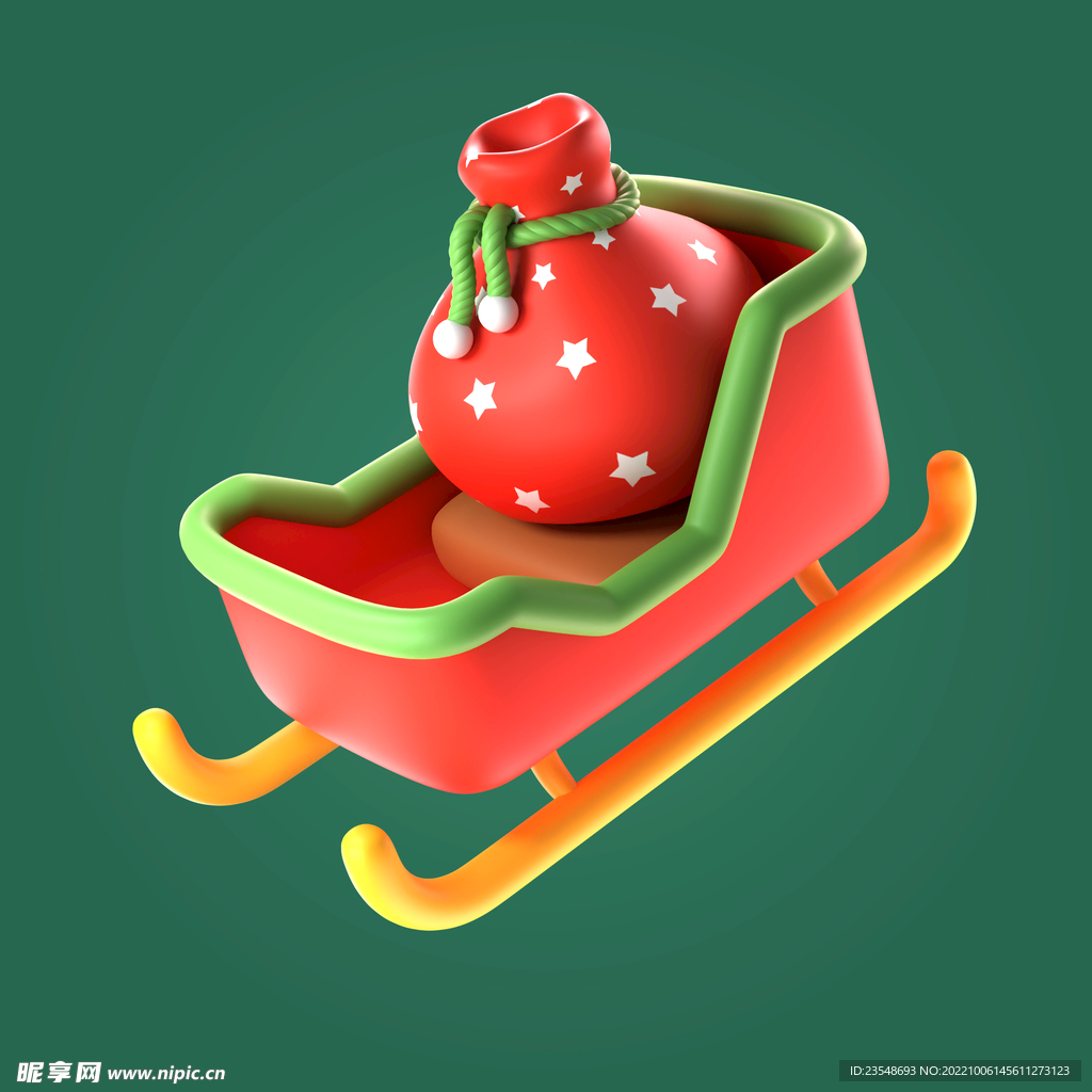 圣诞老人雪橇3D模型 - TurboSquid 1744640
