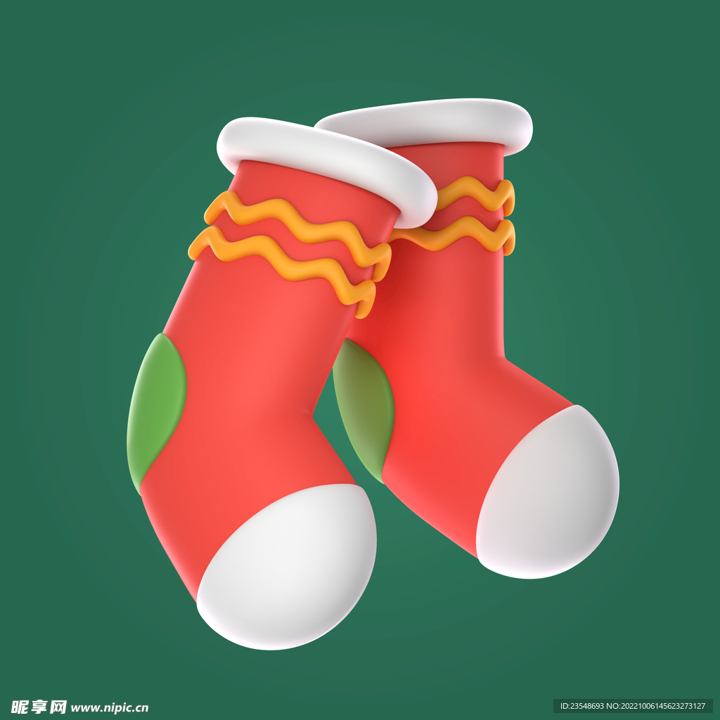 3d圣诞节袜子
