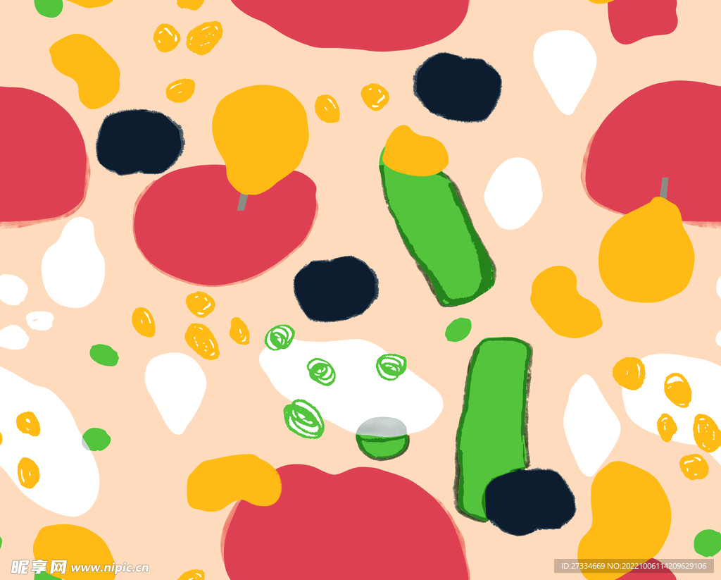 色块花 
