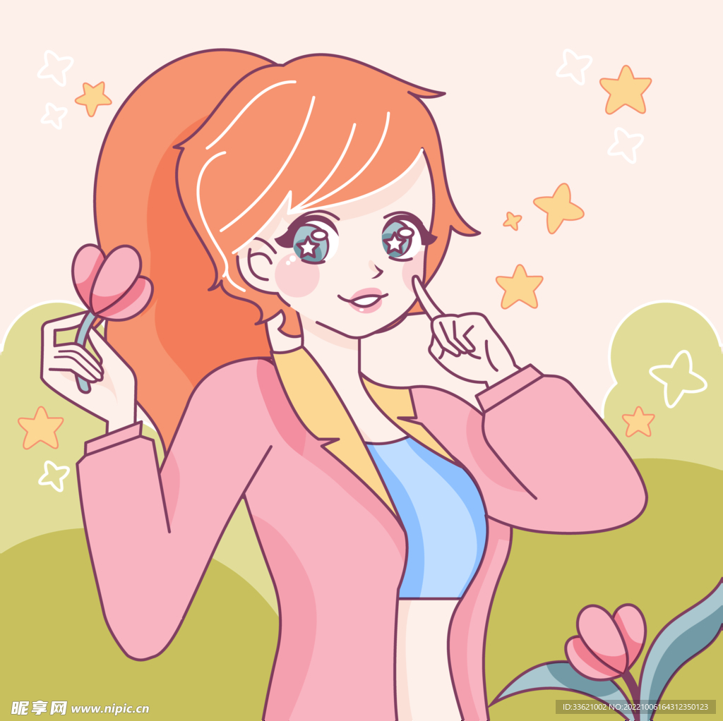 卡通女孩 