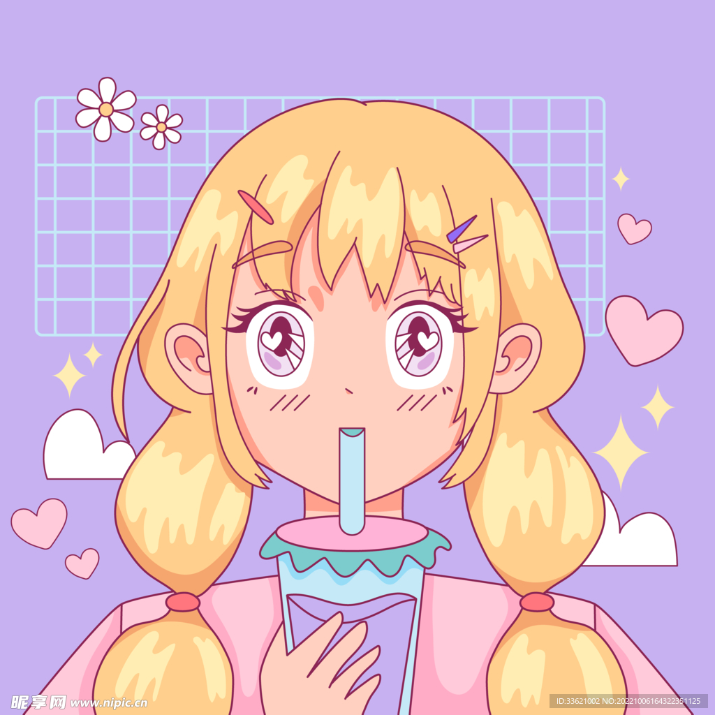 卡通女孩  
