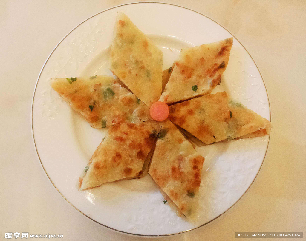 葱油饼摆拍摄影