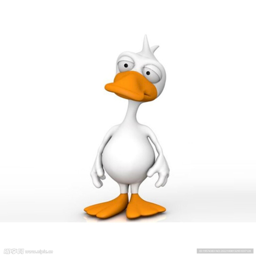C4D模型白色鸭子