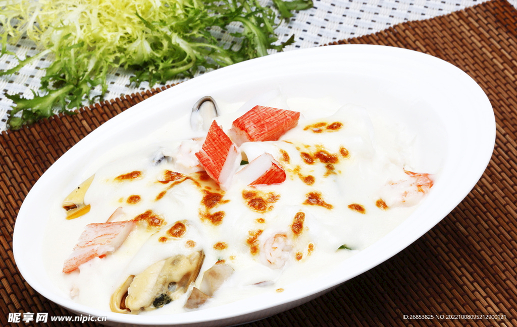 芝士焗海鲜饭