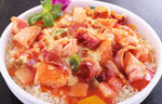 芝士三文鱼烟肉焗饭