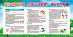 绿色卡通双减政策管理展板