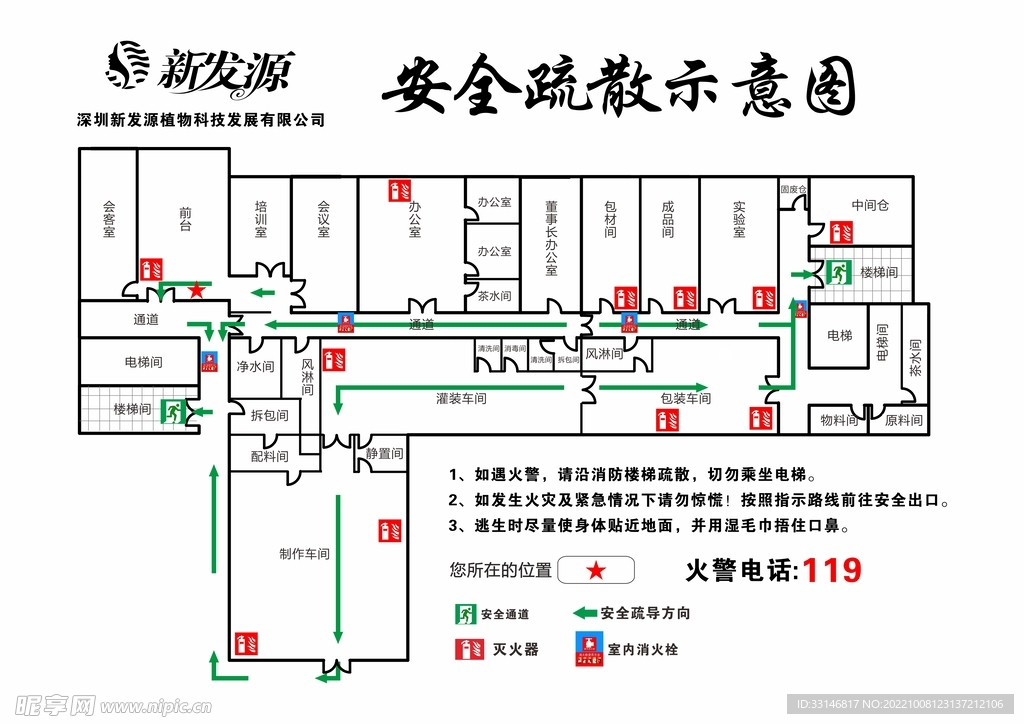 安全疏散示意图