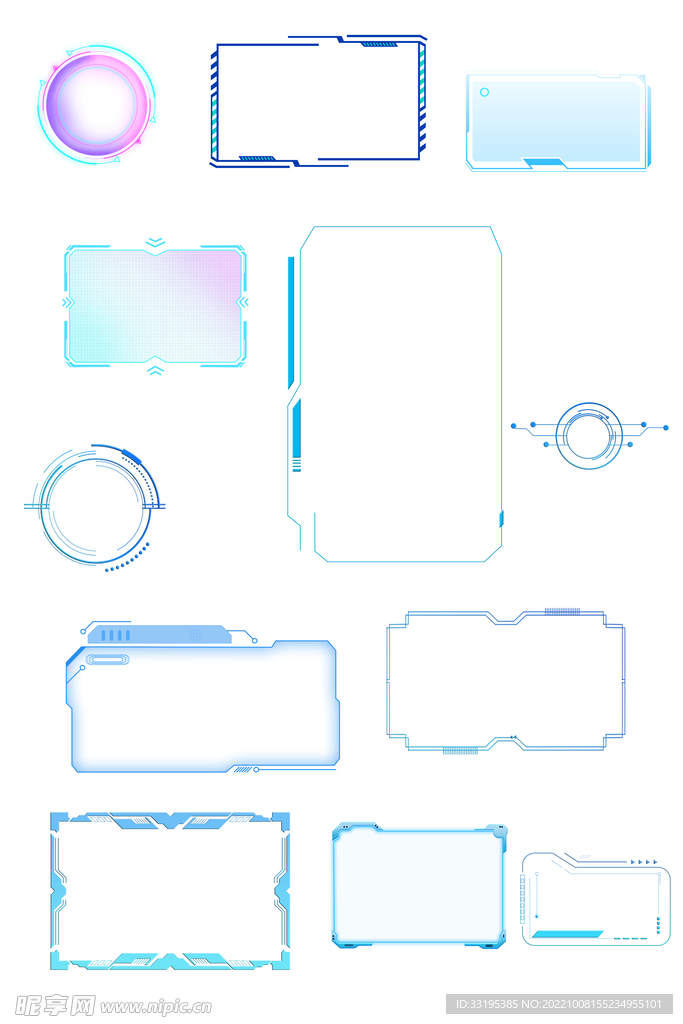 免扣素材科技感框