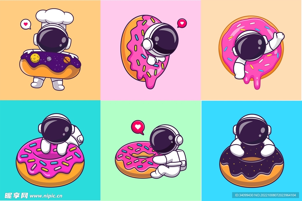 宇航员 甜甜圈
