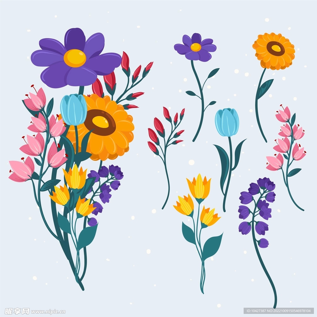 卡通花