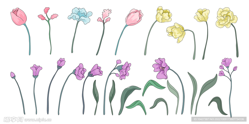 卡通花