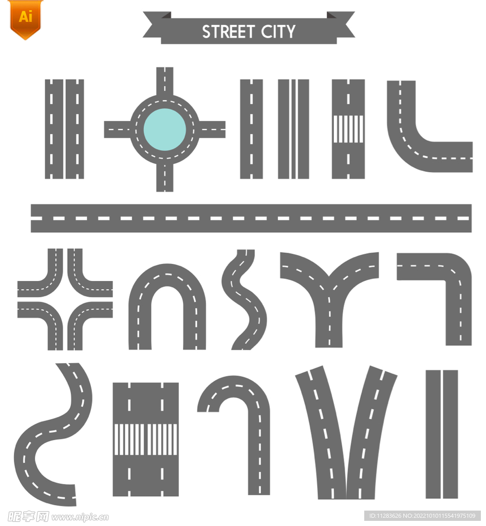 公路矢量素材
