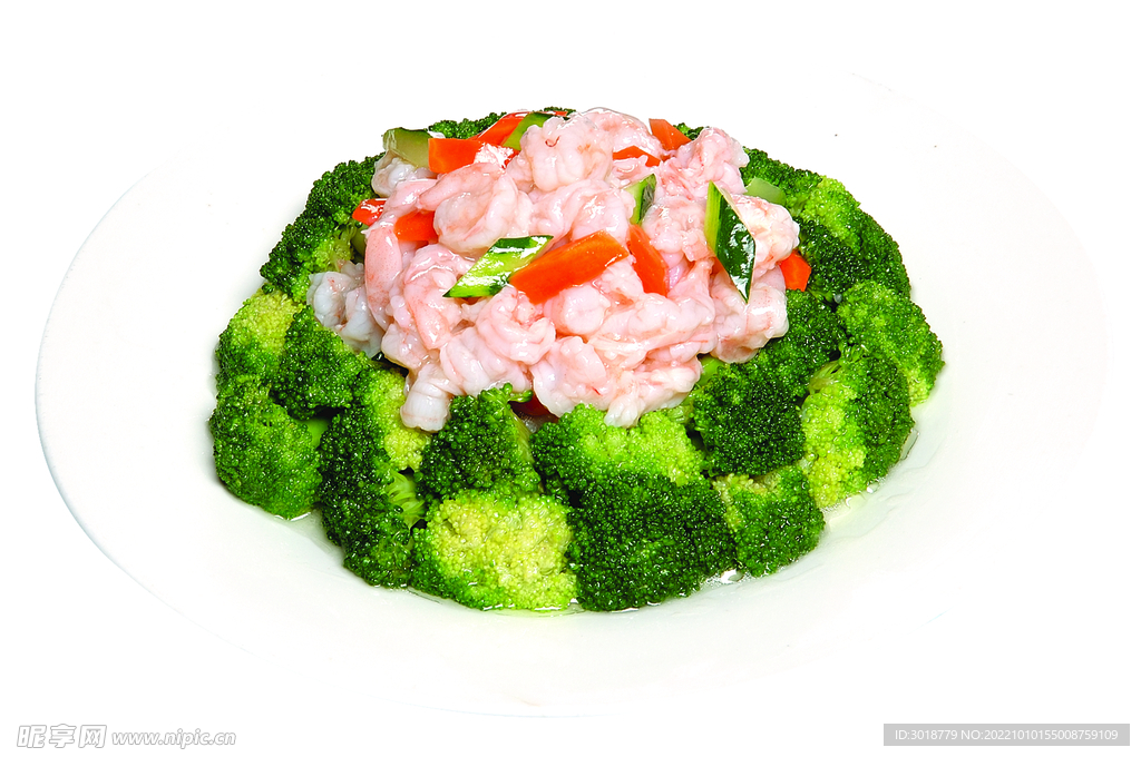 碧绿鲜虾球