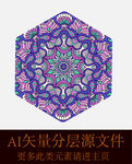 花纹纹理花圈花圆