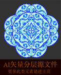 花纹纹理花圈花圆