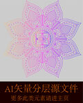 花纹纹理花圈花圆