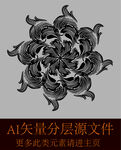 花纹纹理花圈花圆