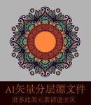 花纹纹理花圈花圆