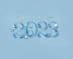 2023年广告字 蓝色
