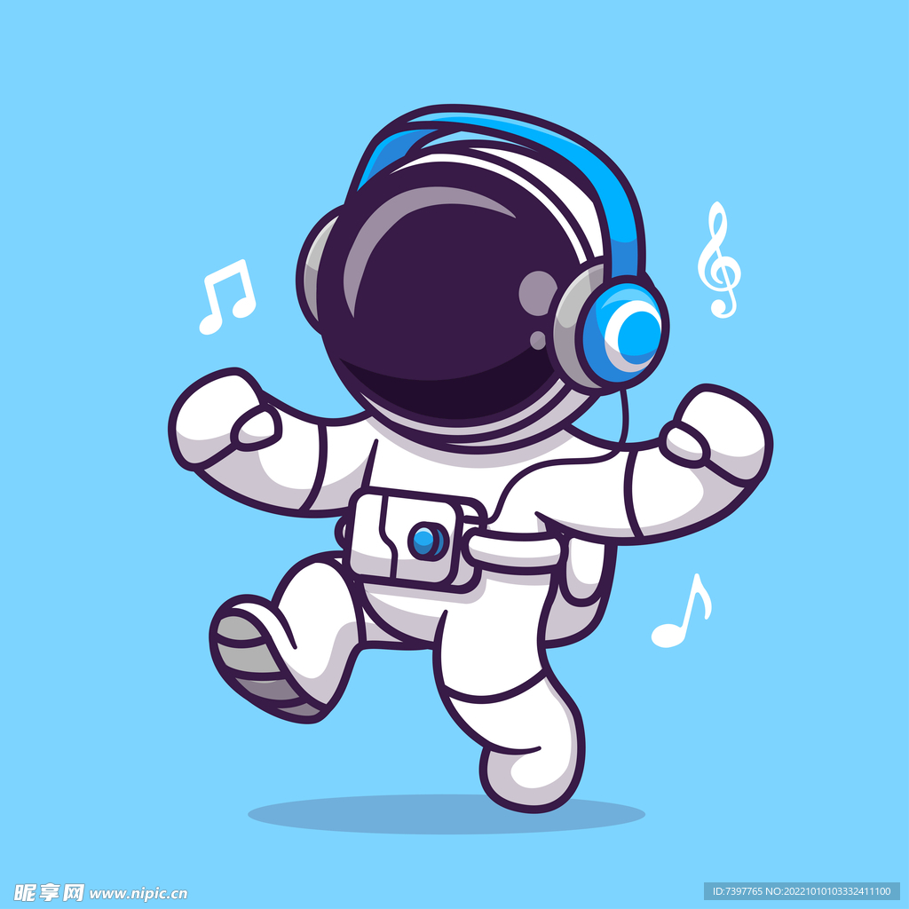 Q版宇航员探险 听音乐