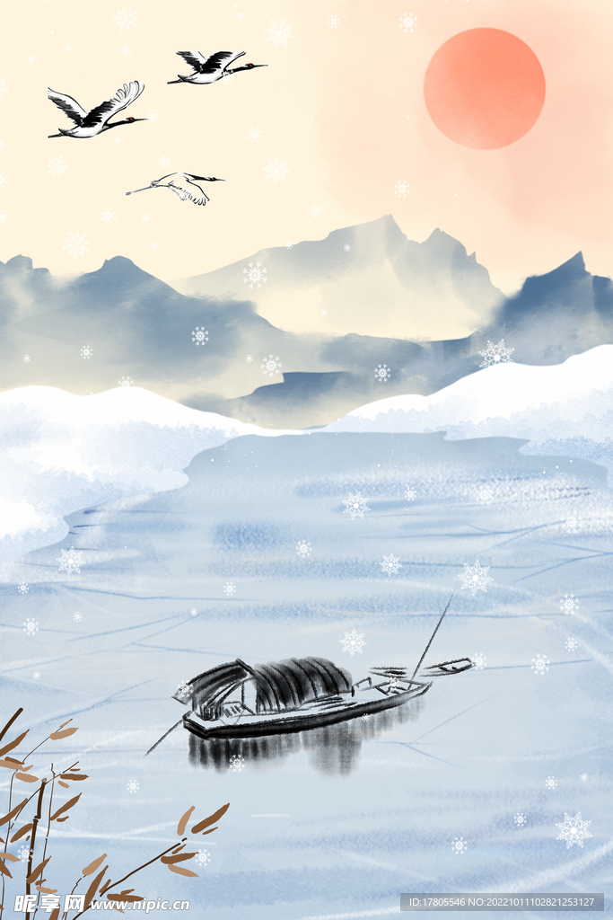 水墨画图片  山水风景 中国风