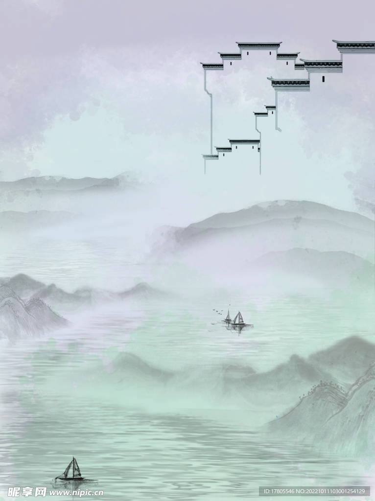 水墨画图片  山水风景 中国风