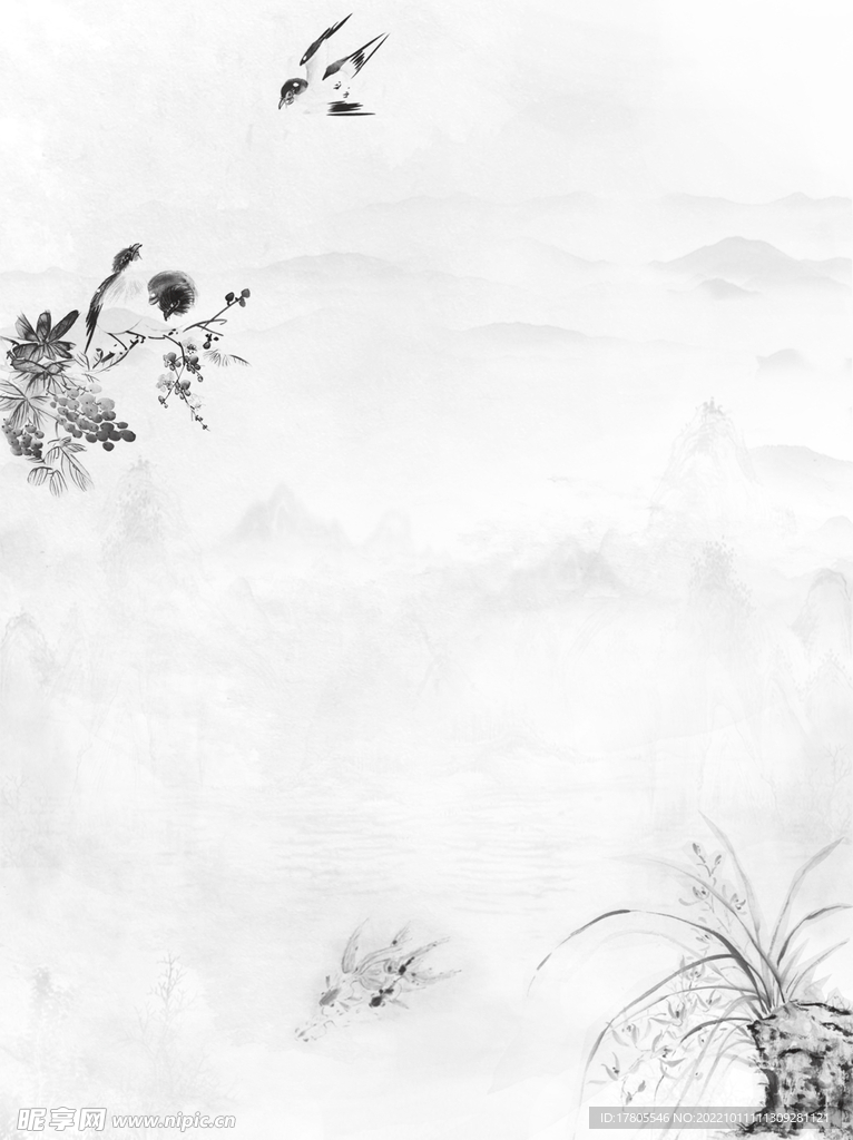 水墨画图片  山水风景 中国风