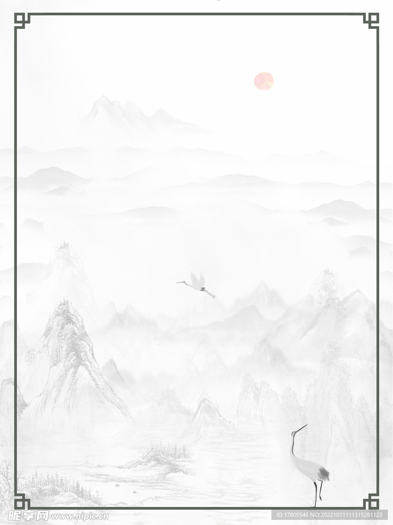 水墨画图片  山水风景 中国风
