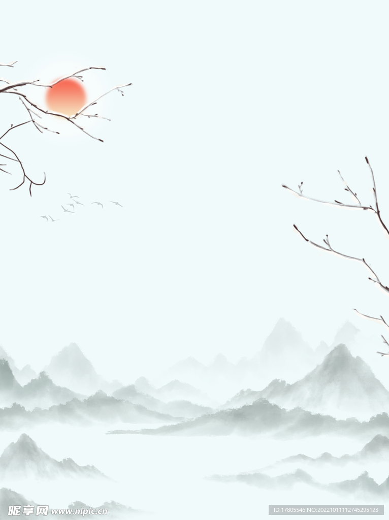 水墨画图片  山水风景 中国风