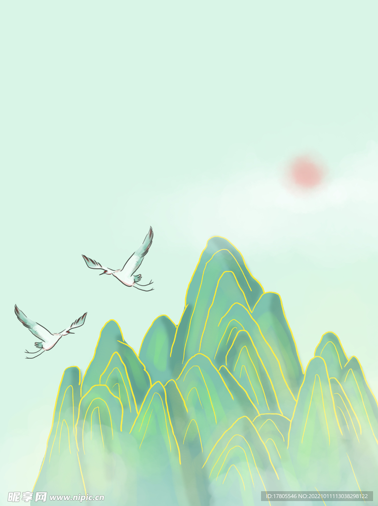 水墨画图片  山水风景 中国风
