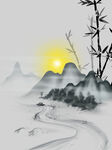 水墨画图片  山水风景 中国风