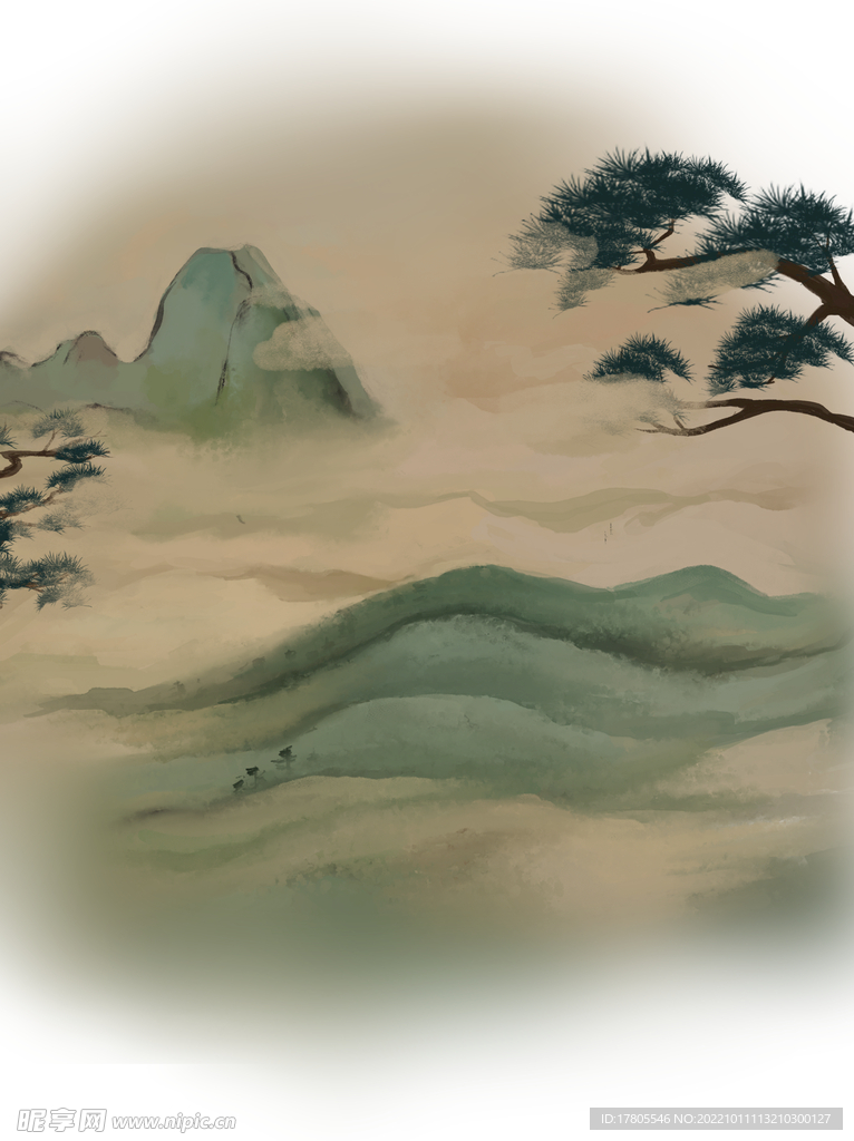 水墨画图片  山水风景 中国风