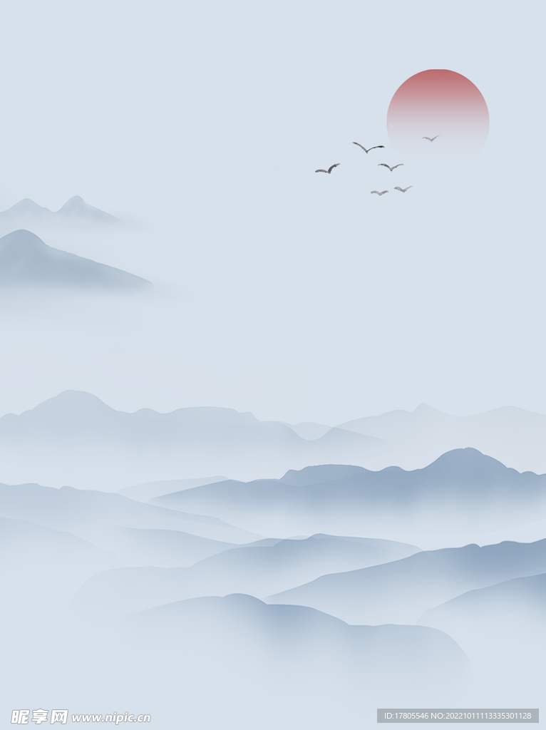 水墨画图片  山水风景 中国风