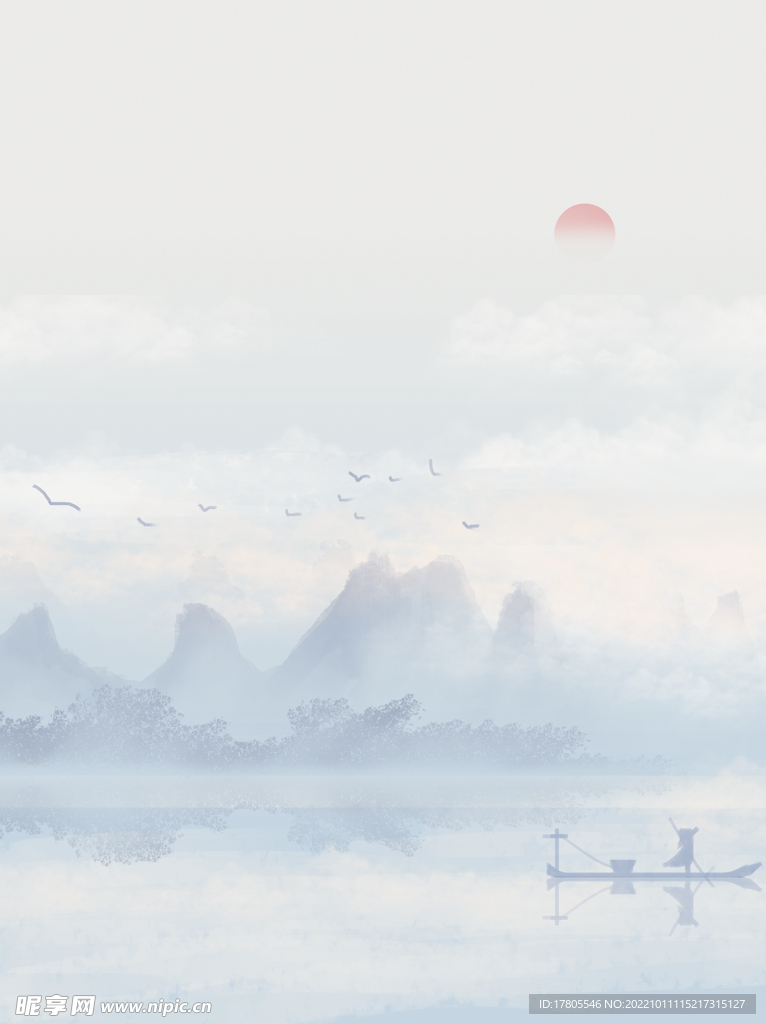 水墨画图片  山水风景 中国风