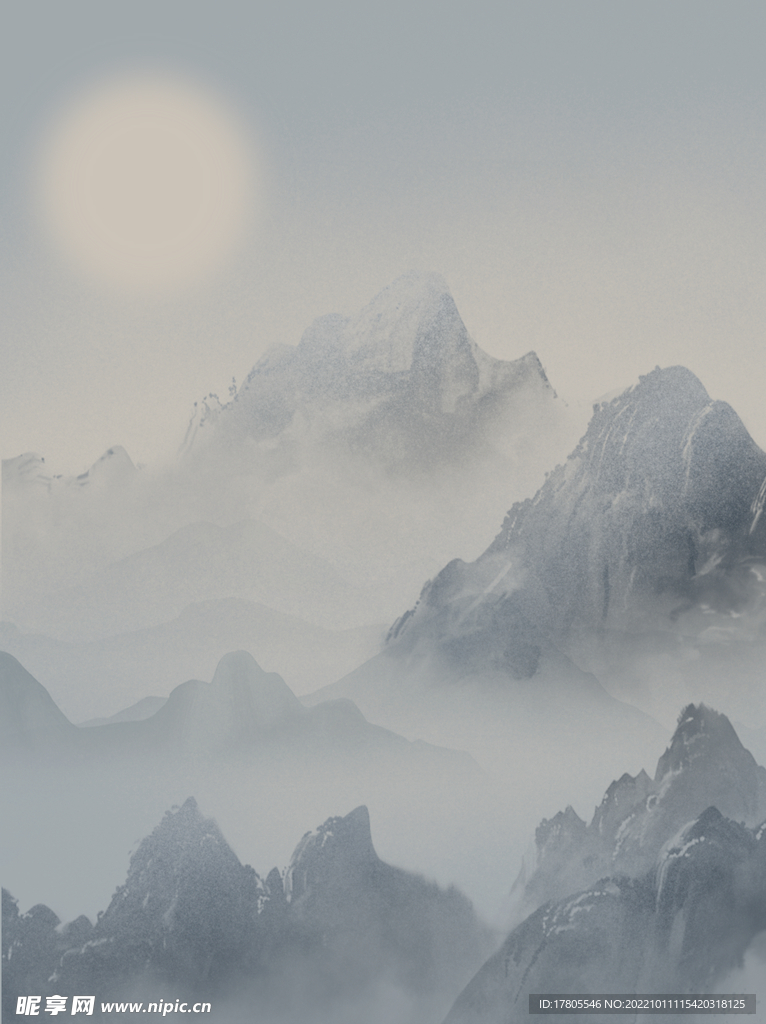 水墨画图片  山水风景 中国风