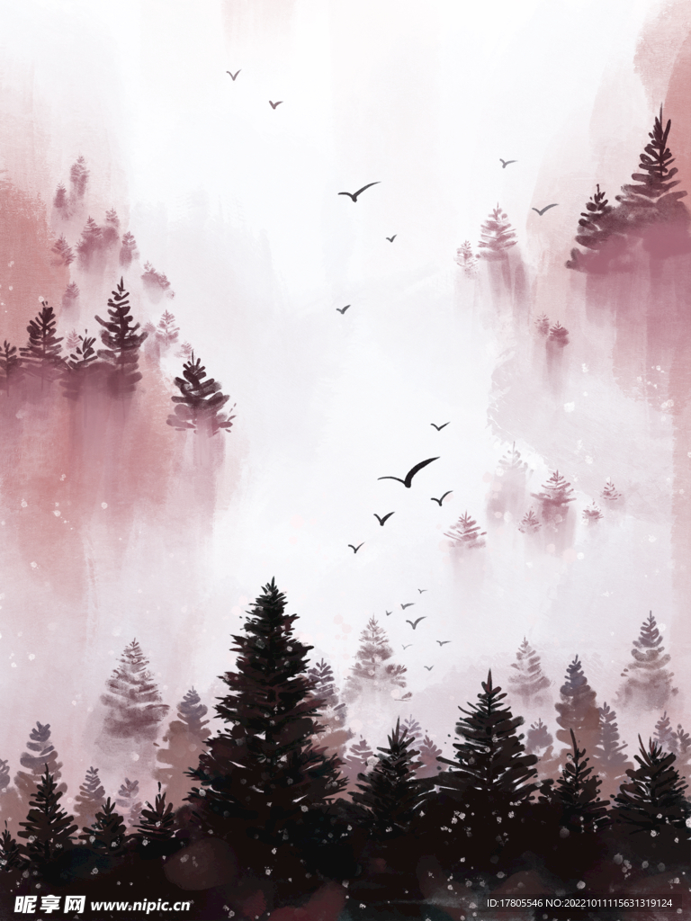 水墨画图片  山水风景 中国风