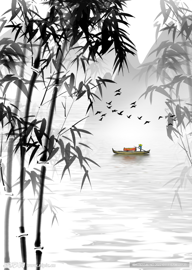 水墨画图片  山水风景 中国风