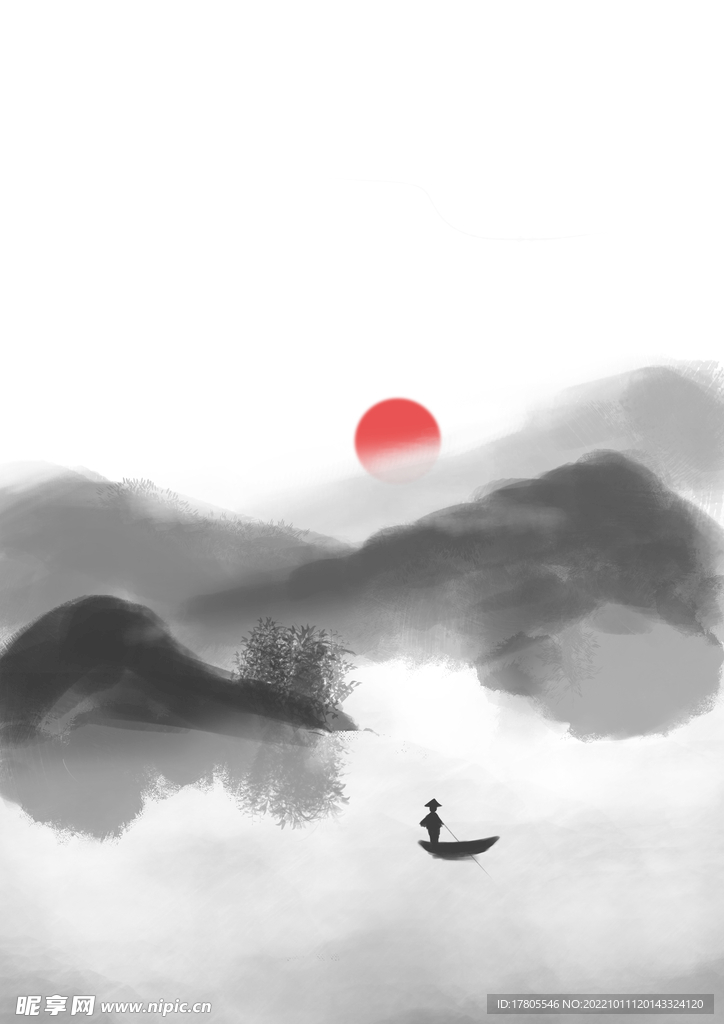 水墨画图片  山水风景 中国风