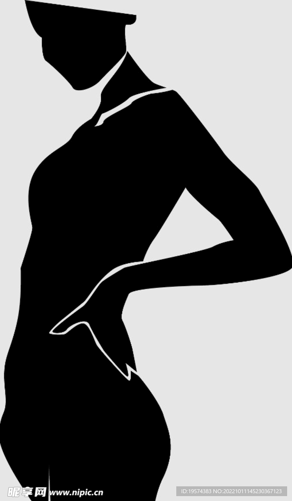 女性柔美剪影