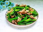 蒜苔炒肉高清图