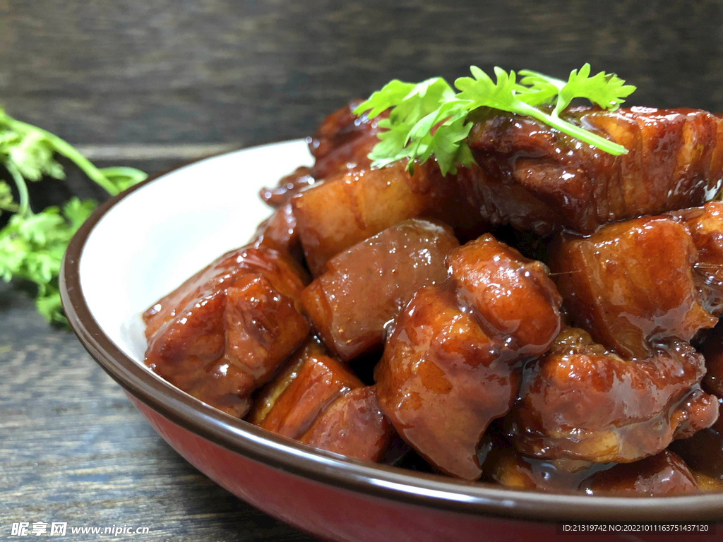 红烧肉特写