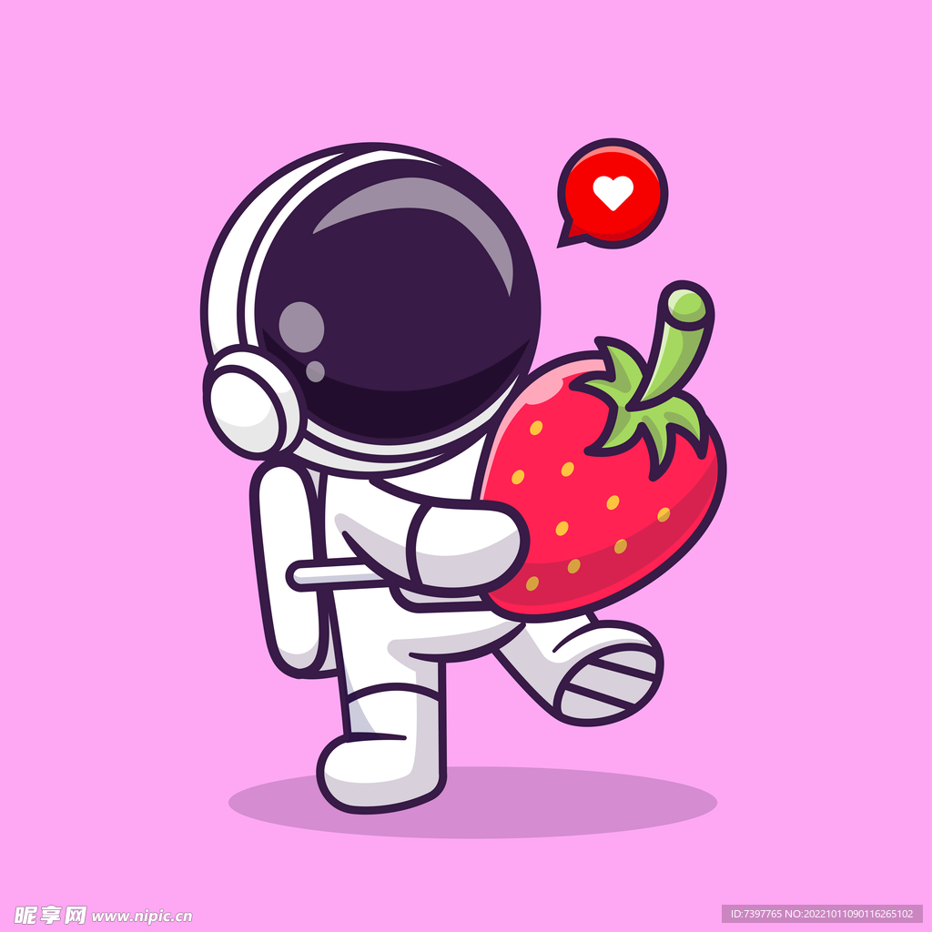 Q版宇航员 草莓