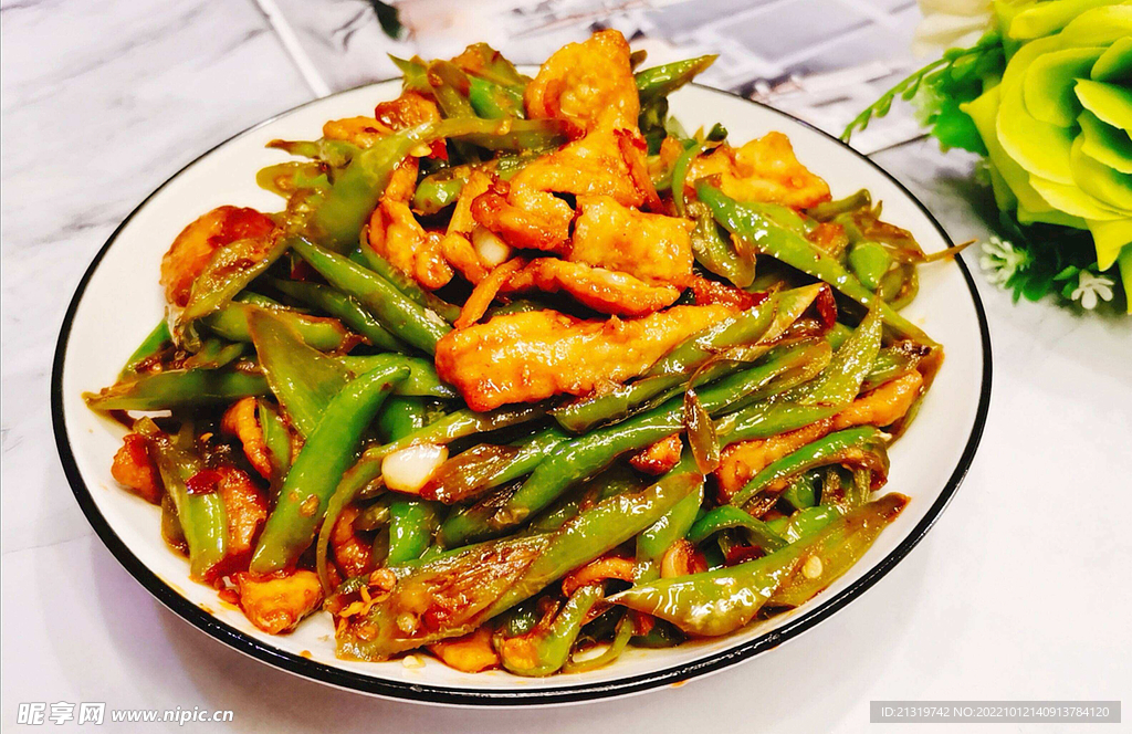 辣椒炒肉高清摄影