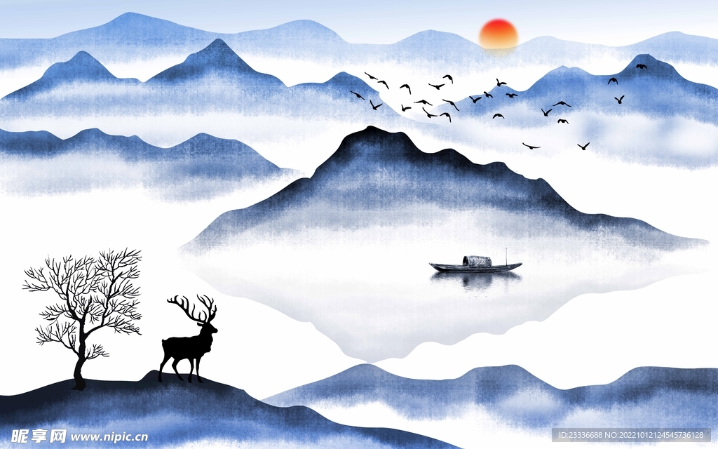 中国风分层素材