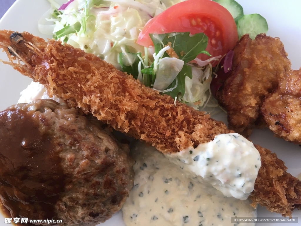 炸虾美食