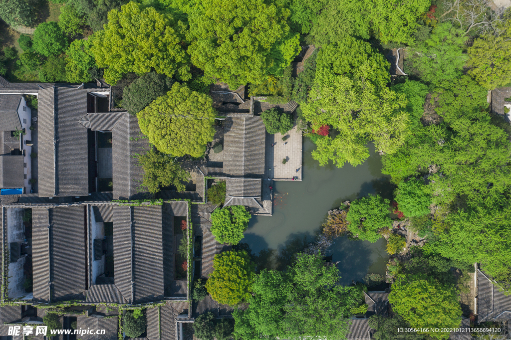 俯视复古四合院