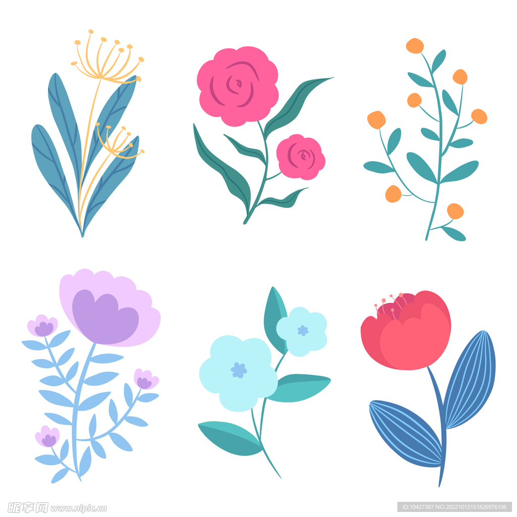 卡通花